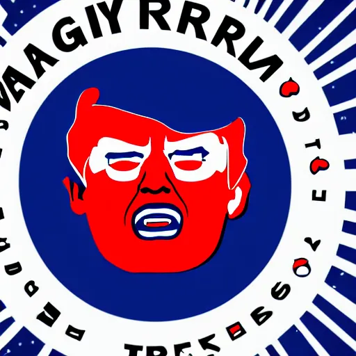 Image similar to angry trump, logo