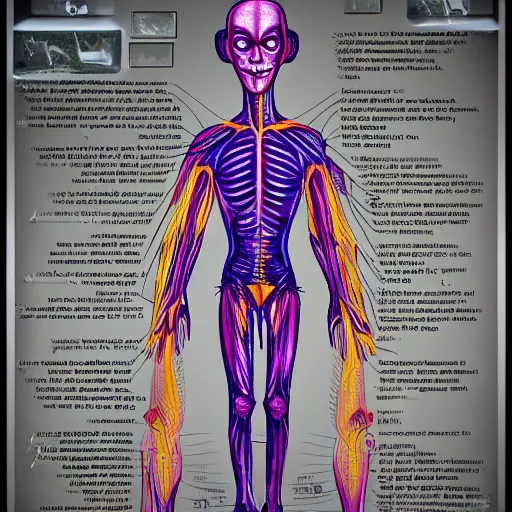 Prompt: anatomy of a fifth dimensional alien