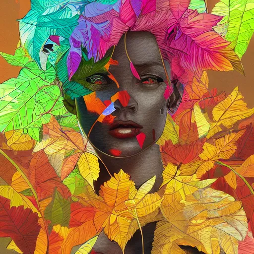 Prompt: a million diverse images rising like multicolored leaves out of the whirlwind of Discord, trending on ArtStation