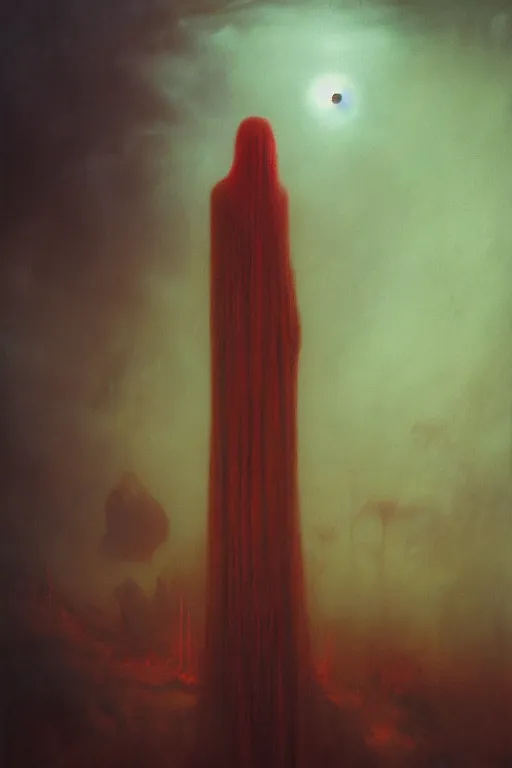 Image similar to queen of darkness painting in the style of beksinski, violent, high delicate defined details, beautiful, atmospheric, rain, matte, 3 d 8 k octane rendered, sharp focus, illustration, holographic undertones, high detail, ultra realistic, highly saturated colors