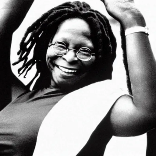 Prompt: whoopi goldberg, classic pose from titanic
