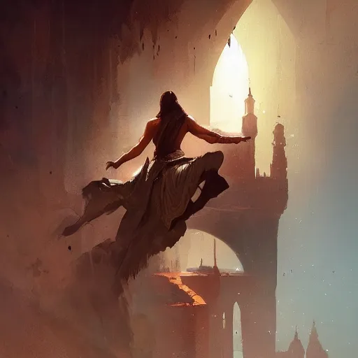 Image similar to prince of persia trending on artstation by greg rutkowski