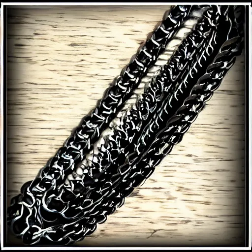 Prompt: samurai wraped chain, art inkstyle ink