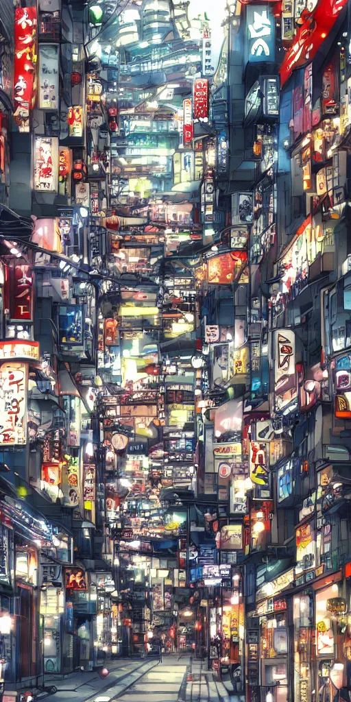 Image similar to anime tokyo quite street scenery only wallpaper aesthetic, beautiful