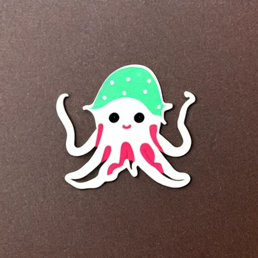 Prompt: cute octopus sticker