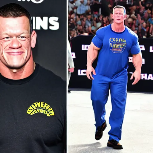 Image similar to chonky john cena. Chonk cena. Chonk. Chonkers. John cena.