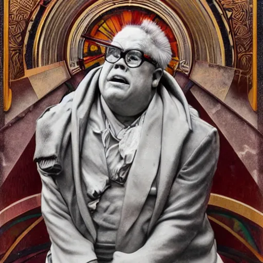 Image similar to amazing lifelike award winning marble bust of Roy chubby brown trending on art station artgerm Greg rutkowski alphonse mucha cinematic