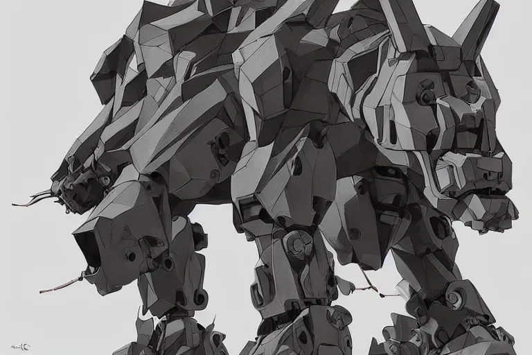 Prompt: robotic rhino mecha brutalist, concept art, simplicity, minimalism, by shigenori soejima, krenz cushart, takato yamamoto, conrad roset, 4 k, beautiful, cinematic dramatic atmosphere, volumetric lighting, highly detailed, perfect, fine details, realistic shade