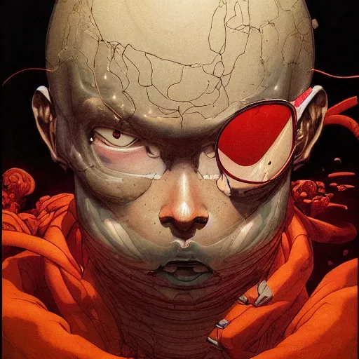 Image similar to prompt : doomer portrait soft light painted by james jean and katsuhiro otomo and erik jones, inspired by akira anime, smooth face feature, intricate oil painting, high detail illustration, sharp high detail, manga and anime 1 9 9 9