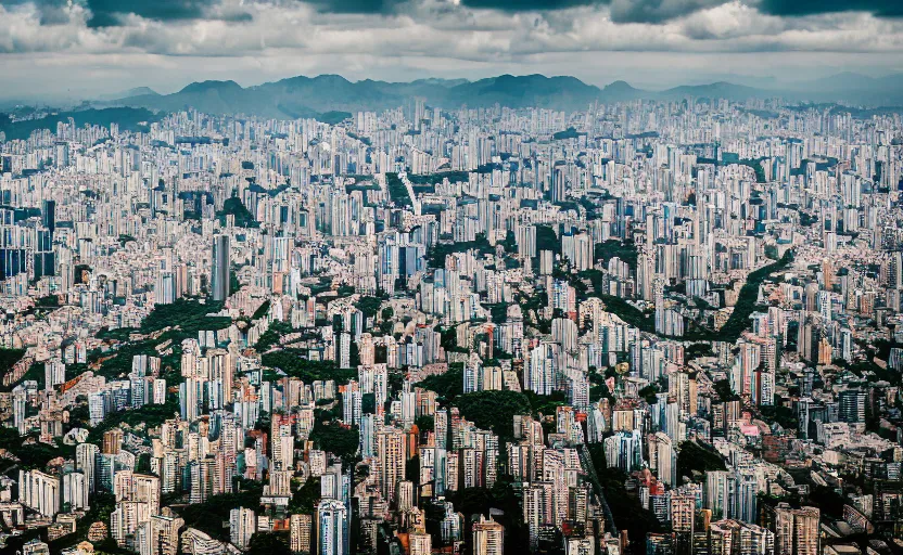 Image similar to award winning overhead view photo of the city of sao paulo em 1 8 0 6, tilt shift photography