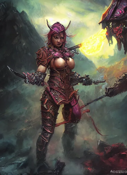 Image similar to hyper realistic berserker paladin girl, full body, rule of thirds, conceptart, saturated colors, cinematic, vallejo, frazetta, royo, rowena morrill, juan gimenez