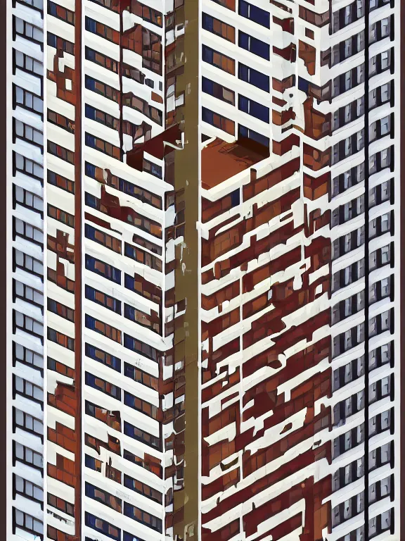 Image similar to Photo of Soviet apartment building, isometric, pixelart