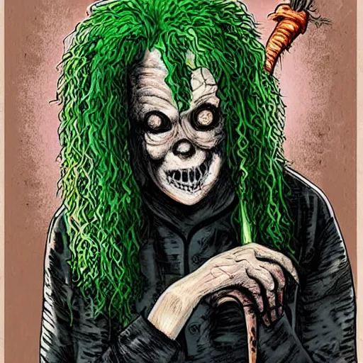 Image similar to [ carrot top ] horror art