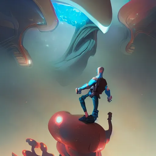 Image similar to hero world alien 1 9 7 9, behance hd by jesper ejsing, by rhads, makoto shinkai and lois van baarle, ilya kuvshinov, rossdraws global illumination