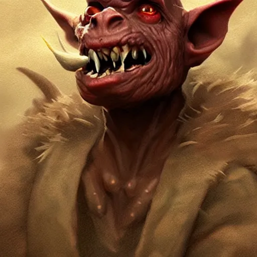 Image similar to A goblin from D&D, 4k, digital art, trending on artstation, trending on cgsociety, renaissance