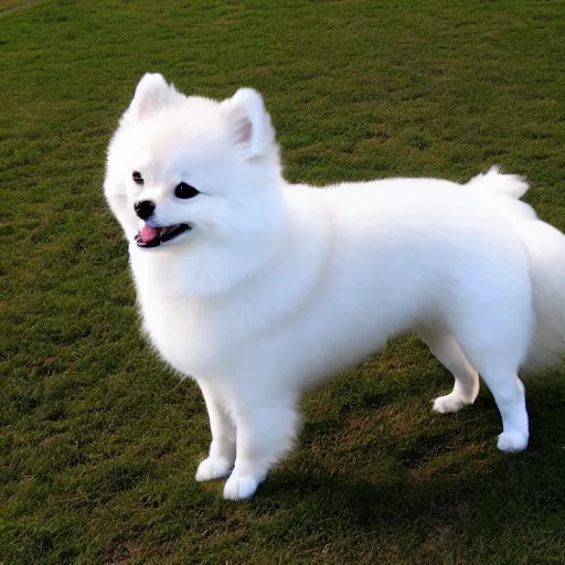 Prompt: cloud in the shape of a pomeranian dog