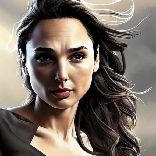 Image similar to gal gadot in the style of stefan kostic, realistic, full body, sharp focus, 8 k high definition, insanely detailed, intricate, elegant, art by stanley lau and artgerm