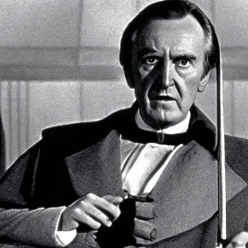 Prompt: Robert Hardy as Count Dooku in Star Wars