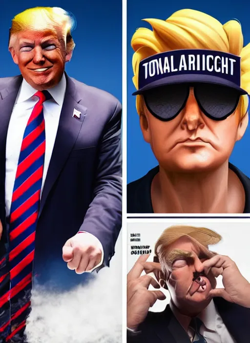 Image similar to donald trump as overwatch character instagram photo shoot