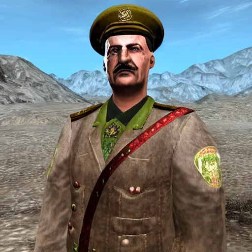 Image similar to Alexander Lukashenko in Fallout: New Vegas