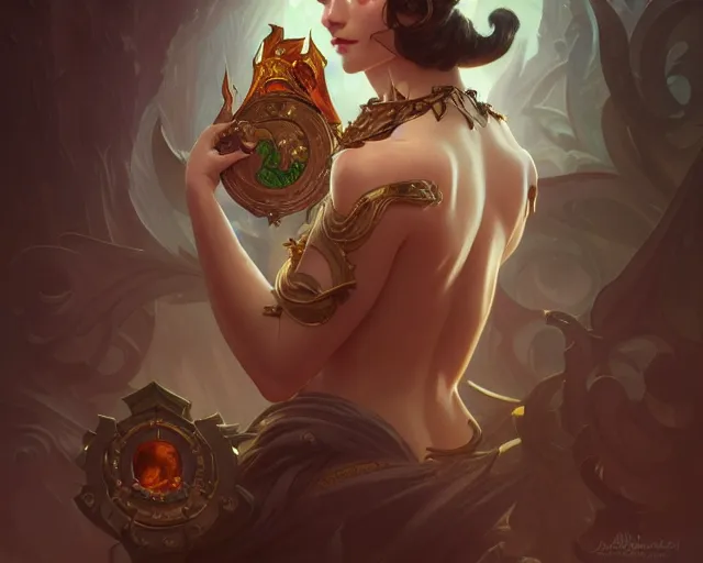 Image similar to anthropomorphic personification of luck, deep focus, d & d, fantasy, intricate, elegant, highly detailed, digital painting, artstation, concept art, matte, sharp focus, illustration, hearthstone, art by artgerm and greg rutkowski and alphonse mucha