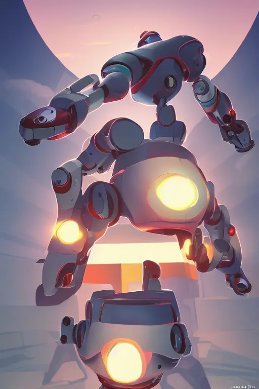 Image similar to metabots medabots medarotto medarot robot minimalist comics, behance hd by jesper ejsing, by rhads, makoto shinkai and lois van baarle, ilya kuvshinov, rossdraws global illumination ray tracing hdr radiating a glowing aura