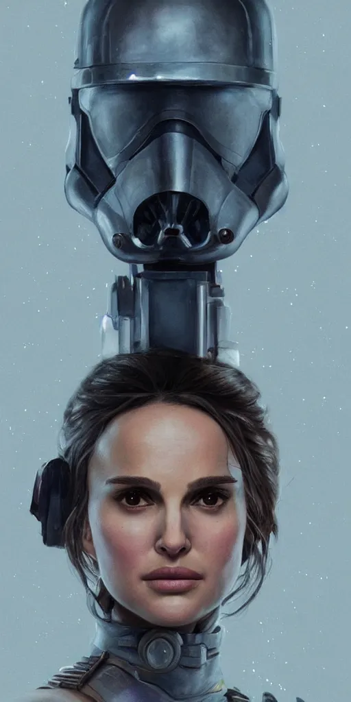 Image similar to portrait of Natalie Portman as a character in star Wars movie, looking at camera, intricate, dystopian, sci-fi, extremely detailed, octane render, digital painting, concept art, smooth, sharp focus, illustration, incredible art by artgerm and greg rutkowski and alphonse mucha and simon stalenhag