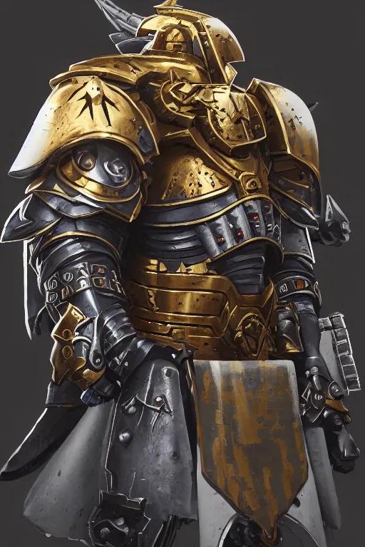 Image similar to armor portrait heros warhammer 4 0 k horus heresy fanart - the primarchs emperor by johannes helgeson animated with vfx concept artist & illustrator global illumination ray tracing hdr fanart arstation zbrush central hardmesh 8 k octane renderer comics stylized