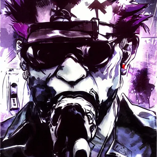 Prompt: punished bonzi buddy, art by yoji shinkawa