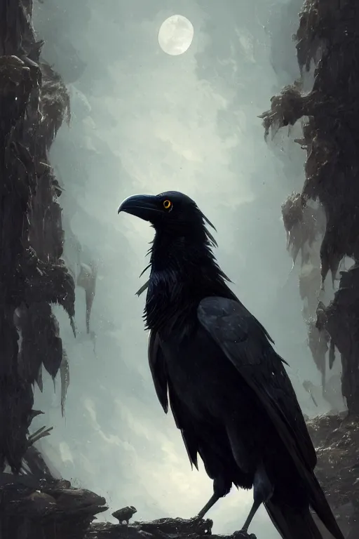 Prompt: highly detailed anime visual key of a raven wearing bachelor hat that is holding a academic thesis, 4 k, unreal engine, fantasy art by greg rutkowski, detailed and intricate environment pixiv, professional digital art