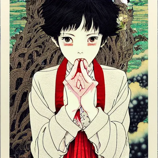 Image similar to prompt: Portrait painted in Miyazaki color style drawn by Katsuhiro Otomo and Takato Yamamoto, inspired by Fables, china doll face, smooth face feature, intricate oil painting, high detail, sharp high detail, manga and anime 2000