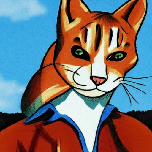 Image similar to cat in the style of scooby doo