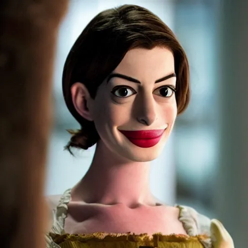 Prompt: Anne Hathaway as Pinocchio