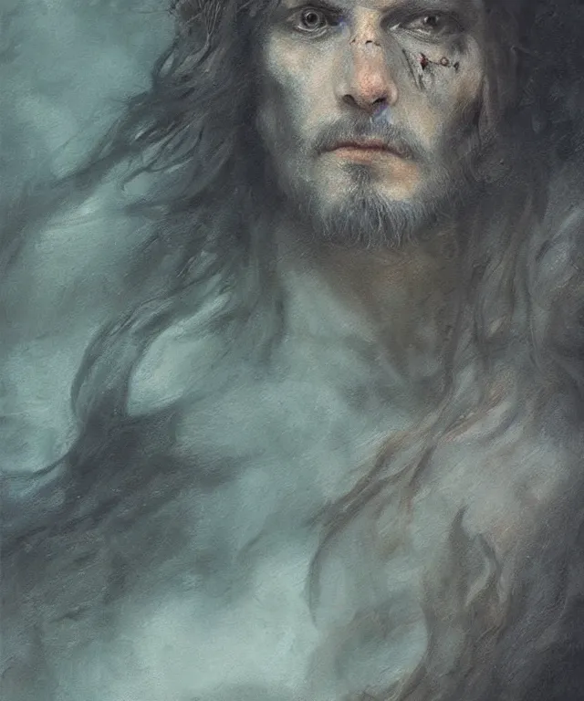 Image similar to ultra realistic color portrait painting of a tranparent 1 7 th century pirate ghost with a sword in a grotto, dark, painted, brooding, atmospheric, seascape, horror, smooth, epic, highly detailed, cinematic, artstation, by leesha hannigan