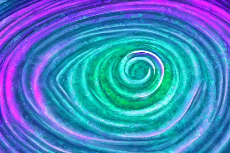 Image similar to iridescent periwinkle spiral - bubble logo artstation