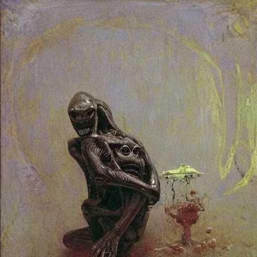 Image similar to alien by ilya repin