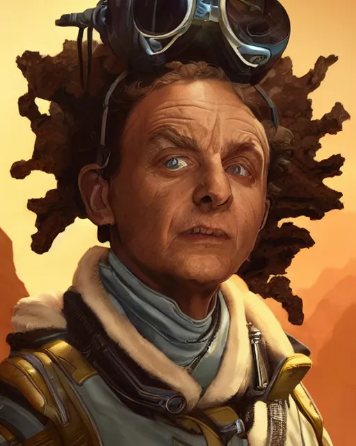 Prompt: Morty as an Apex Legends character digital illustration portrait design by, Mark Brooks and Brad Kunkle detailed, gorgeous lighting, wide angle action dynamic portrait