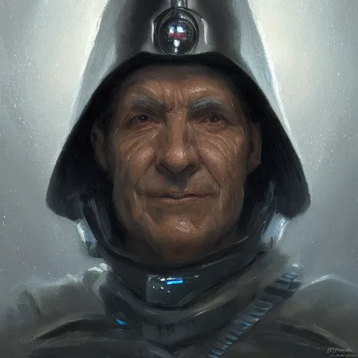 Image similar to portrait of a man by greg rutkowski, old admiral jagged fel, star wars expanded universe, he is about 6 0 years old, wearing uniform of the galactic alliance navy, highly detailed portrait, digital painting, artstation, concept art, smooth, sharp foccus ilustration, artstation hq