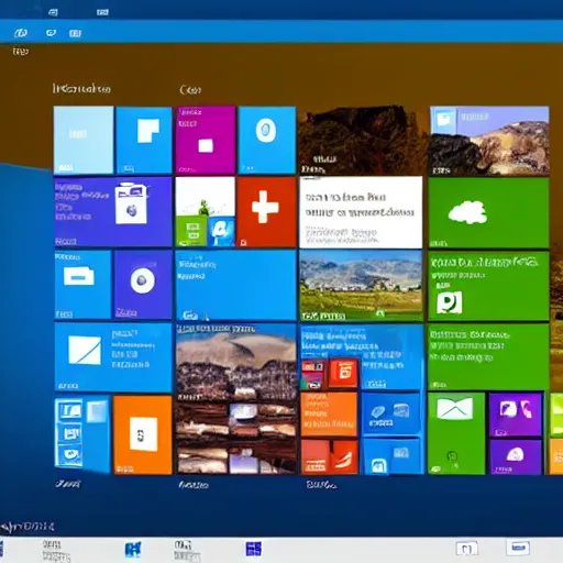 Prompt: the interface of windows 12