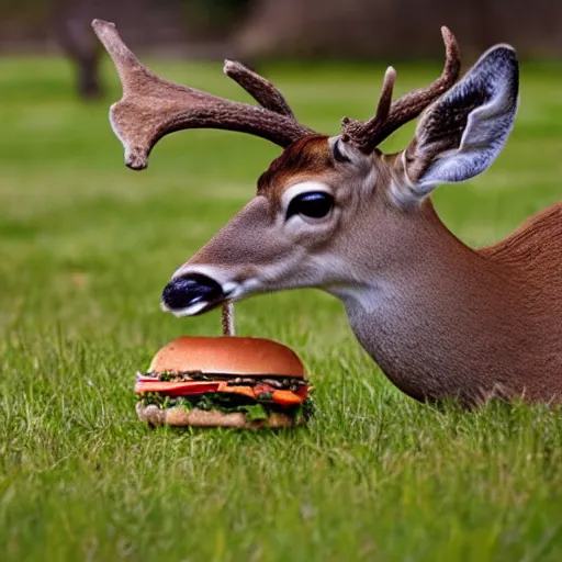 Image similar to deer eating hamburger