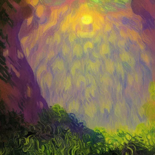 Image similar to the mystery shak from gravity falls, impressionism by monet, trending on artstation,