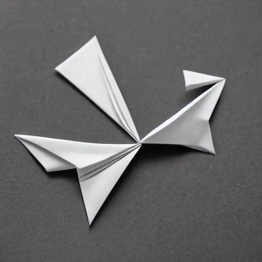 Image similar to High detail Origami Terminator, folded sheet metal, high quality, precision origami folds