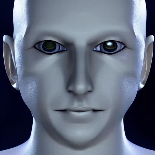 Prompt: portrait photo of a humanoid robot with a translucent head, subsurface scattering