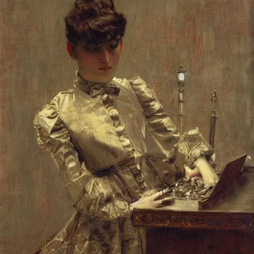 Prompt: automaton by alfred stevens