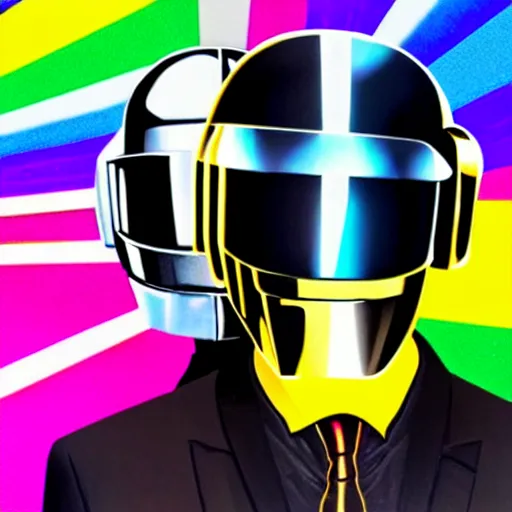 Image similar to daft punk concert in 1 bit art style