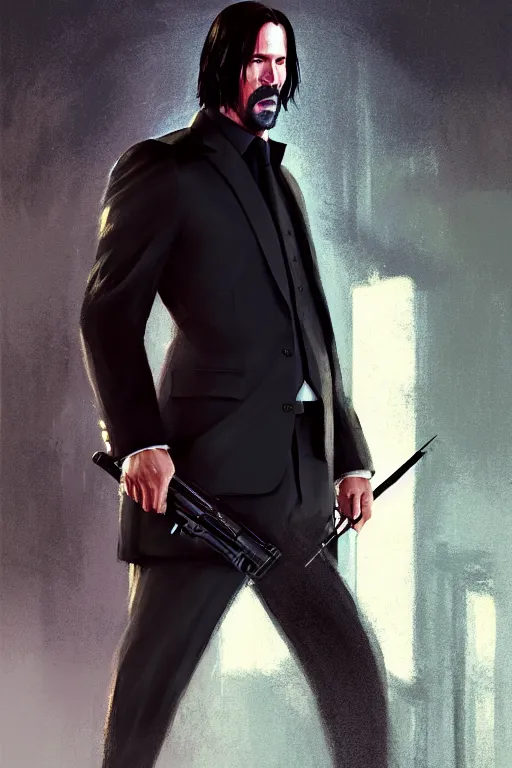 Image similar to cinematic shot of an epic portrait of john wick dressed in military clothes, stylised military clothes, shiny skin, beautiful eyes, beautiful, small details, night setting, realistic poster with volumetric light from craig mallism, artgerm, jeremy lipkin and michael garmash, unreal engine, radiant light, digital art, trends at art station, a masterpiece