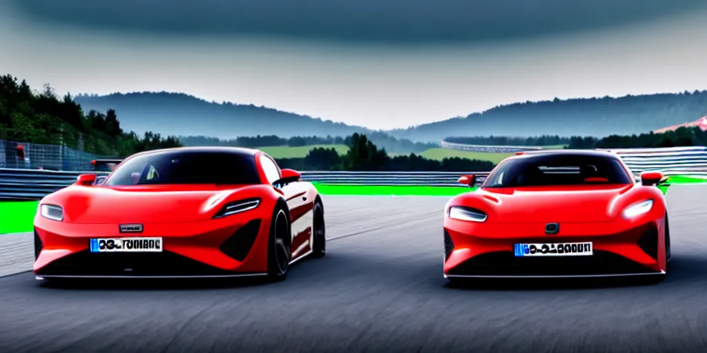 Image similar to 2 0 2 3 sport car 4 k on the nurburgring