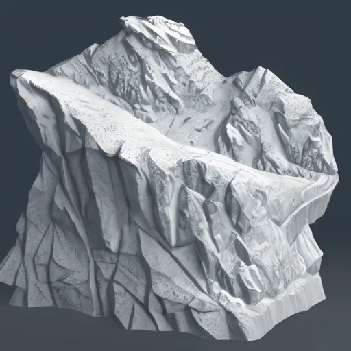 Image similar to hyperrealistic fogy luminus mountain range blob bengal cat cornice iceberg rack, by peter paul rubens and paul cezanne and anton pieck, low poly, unreal engine, cluttered