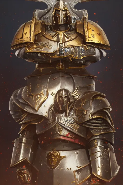 Image similar to armor portrait heros warhammer 4 0 k horus heresy fanart - the primarchs emperor by johannes helgeson animated with vfx concept artist & illustrator global illumination ray tracing hdr fanart arstation zbrush central hardmesh 8 k octane renderer comics stylized