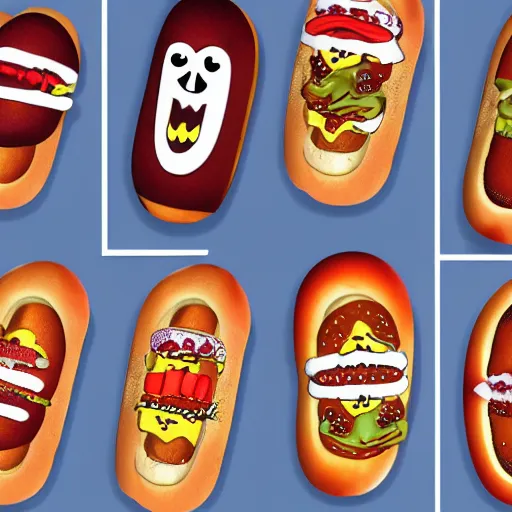 Prompt: the four horsemen of the hot dog apocalypse